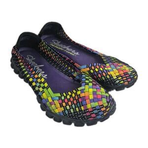 Skechers Womens 22795 Sz 8.5 M EZ Flex 2 Delphi Slip On Shoes Multicolor Rainbow